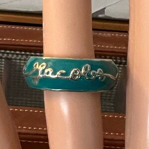 Marc Jacobs Teal and Silver Ring